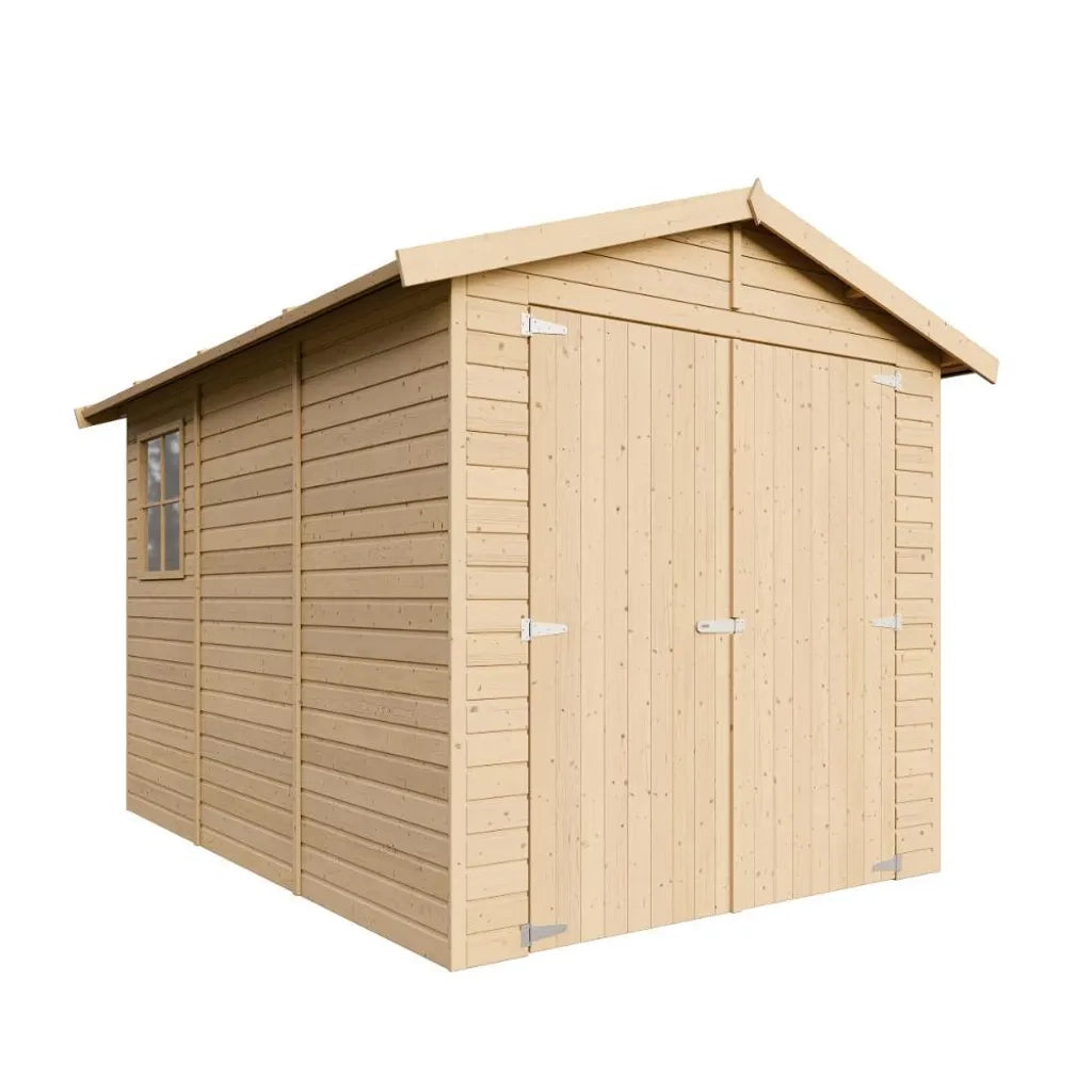 Garage in legno naturale A222x320x244 cm/6 m2 - TIMBELA M105