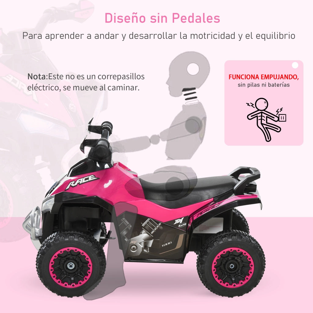 Quad per Bambini con Luci e Suoni ¨C Zephmum ¨C Rosa e Nero 67.5x38x44 cm