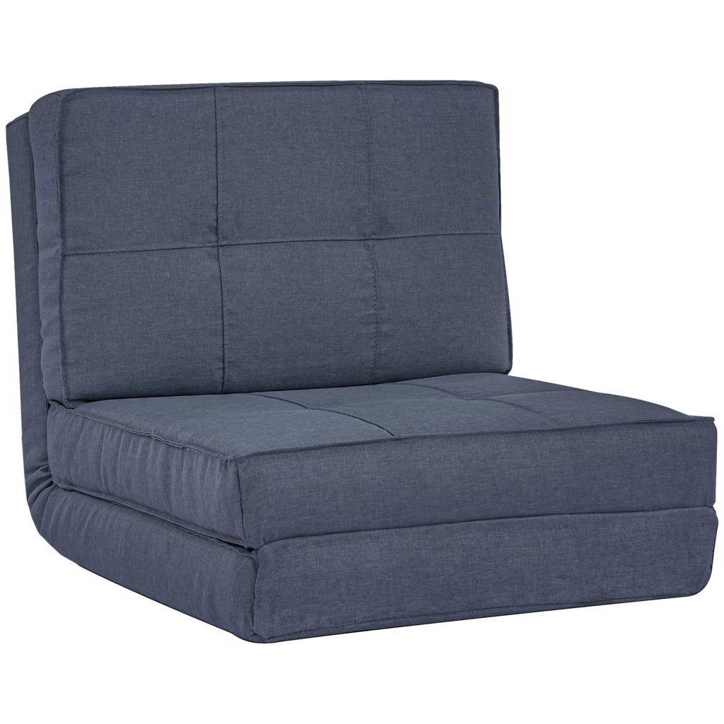 Sedia letto reclinabile imbottita ¨C zephmum ¨C blu 61x73x58 cm