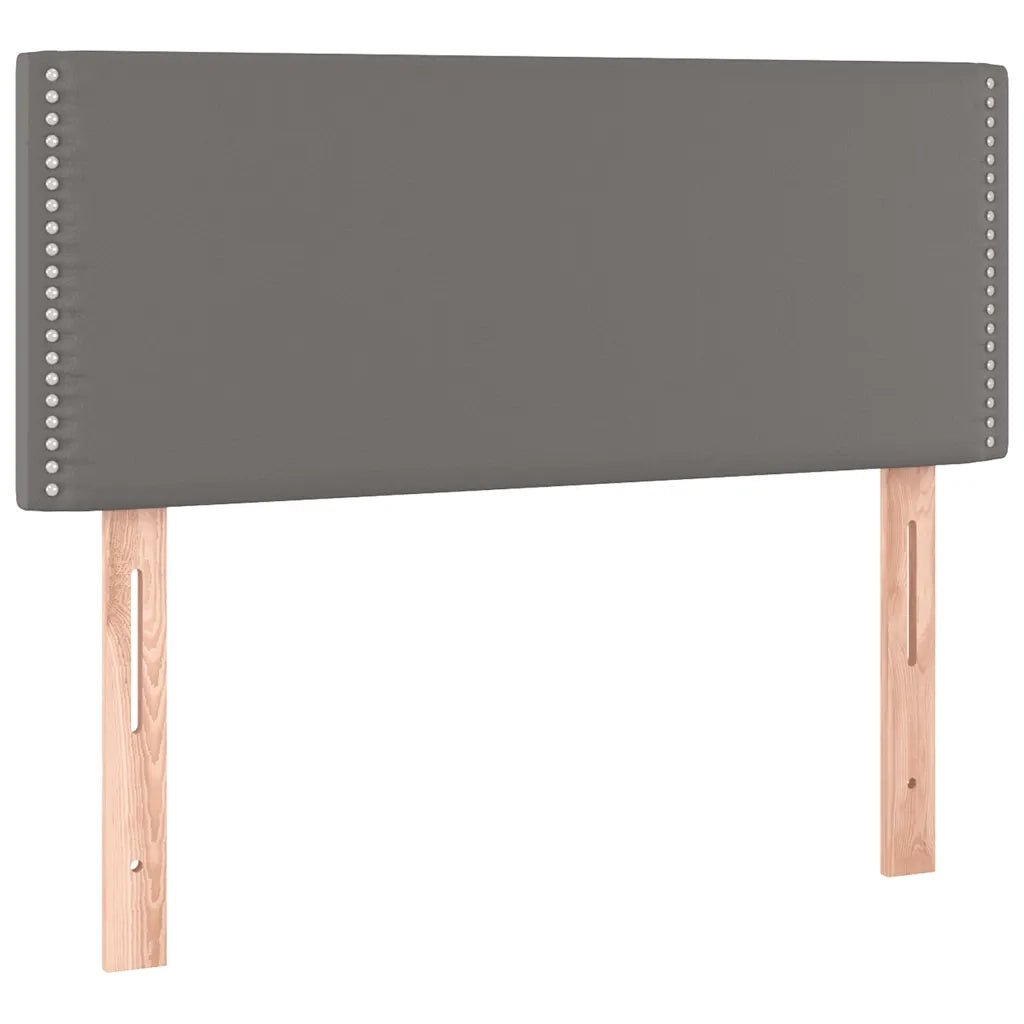 Giroletto Molle con Materasso e LED Grigio 120x190cm Similpelle