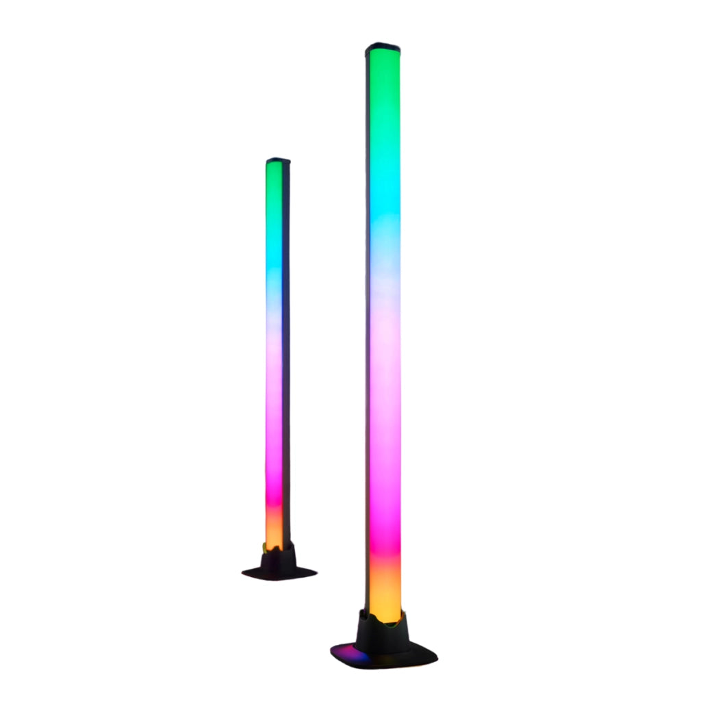 Lampada da tavolo musicale RGB con telecomando nera 55cm 2pz