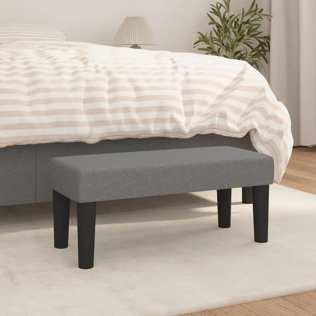 Panca Grigio Scuro 70x30x30 cm in Tessuto CFW7972061