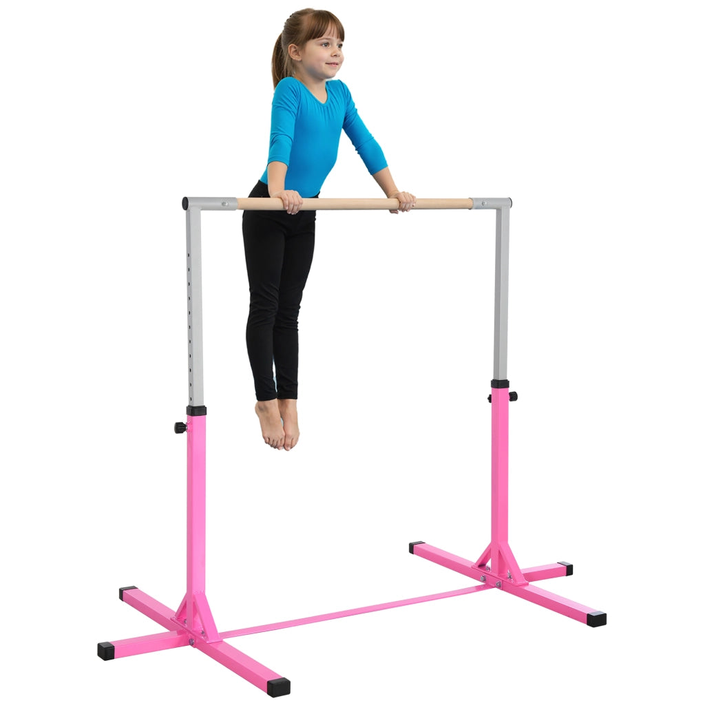 Sbarra per ginnastica bambini ¨C zephmum ¨C regolabile in altezza rosa 75 kg