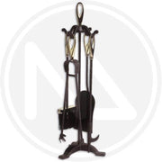 SET ATTREZZI CAMINO CON MANICI A CRUNA MAURER CAMINO CAMINETTO H.64