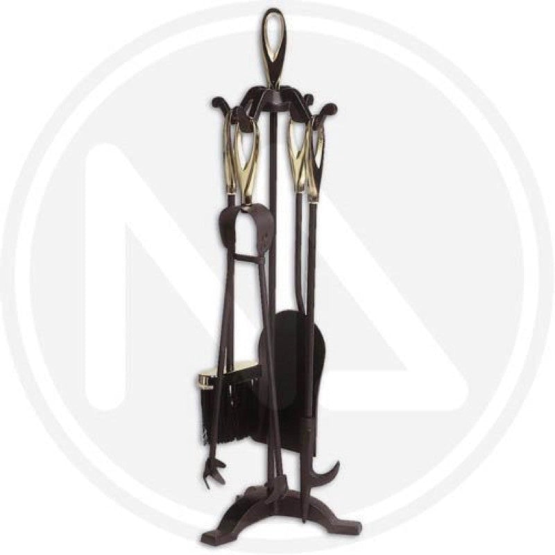 SET ATTREZZI CAMINO CON MANICI A CRUNA MAURER CAMINO CAMINETTO H.64