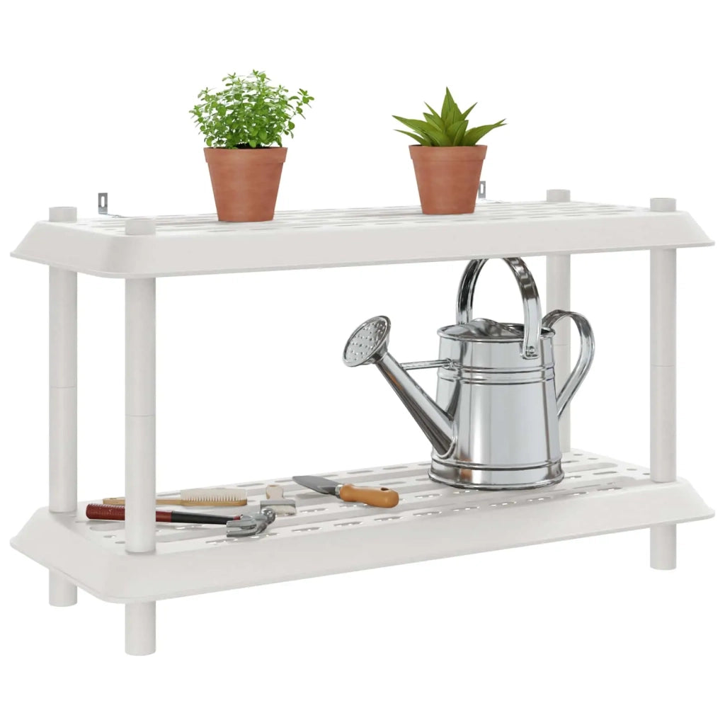 Unità di scaffalatura 2 livelli 100 x 40 x 55,5 cm PP Bianco 8011742