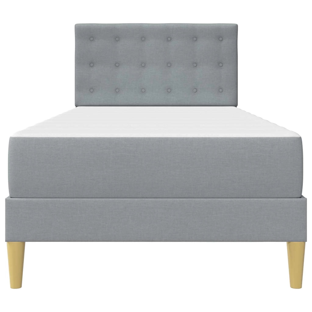Struttura letto con materasso Grigio chiaro 80 x 200 cm Tessuto 3415078
