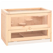 Gabbia per criceti 60 x 35,5 x 42 cm in legno massello di abete marrone 02_0041680