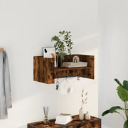 Mensola a Muro Rovere Fumo 70,5x35x30,5 cm Legno Multistrato