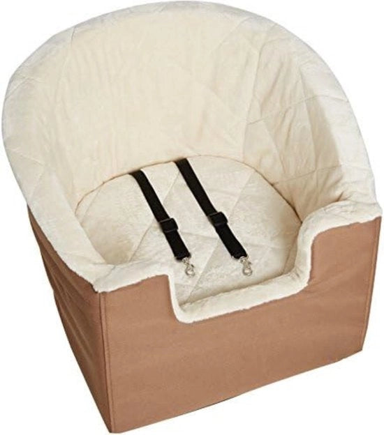 Sedile Auto per Cane - Panchetta per Cane - Marrone/Cremo