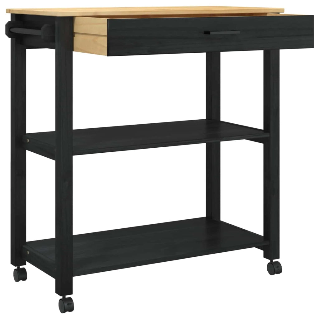 Carrello da Cucina MONZA Nero 84 x 40 x 88,5 cm CFW1181736