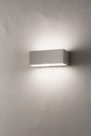 APPLIQUE FALCO SILVER LED 4000K 780LM 12W L.23CM BIEMISSIONE IP65