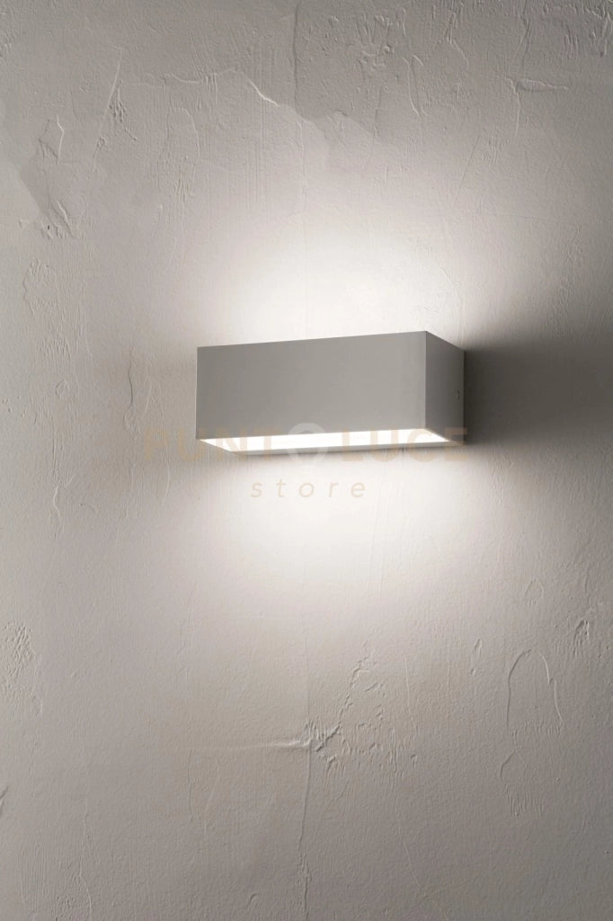 APPLIQUE FALCO SILVER LED 4000K 780LM 12W L.23CM BIEMISSIONE IP65