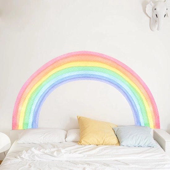 Decorente per Parete Grande - Design Arcobaleno - Rimovibile - PVC - Camera dei Bambini - Decorazione Creativa 155 x 80,5 cm
