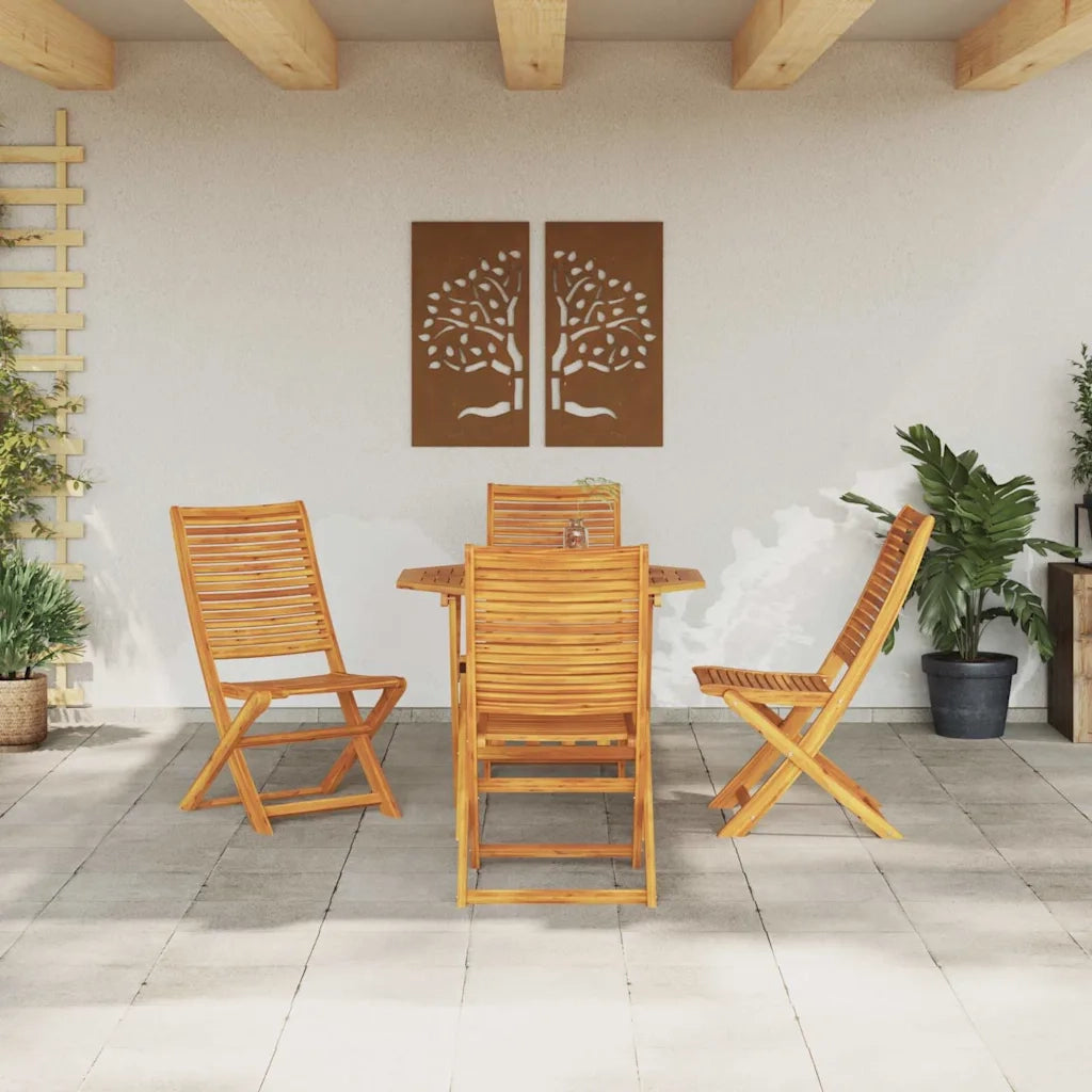 Set da Pranzo per Giardino 5 pcs Marrone 3375704