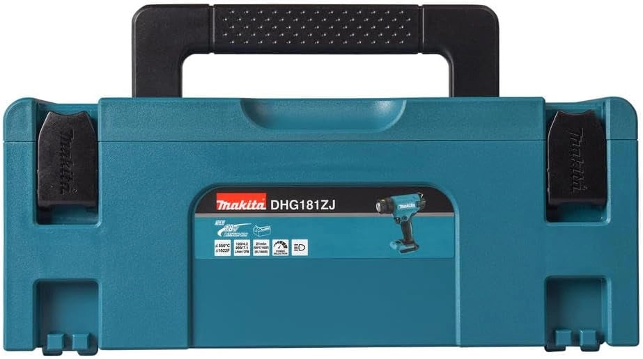 Makita DHG181ZJ 18V Li-Ion LXT Pistola termica fornita in una custodia Makpac - Batterie e caricabatterie non inclusi