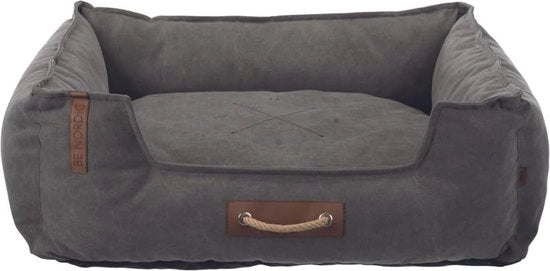 Letto per cani BE Nordic Föhr - Grigio scuro - morbido & lavabile - 80x60 cm