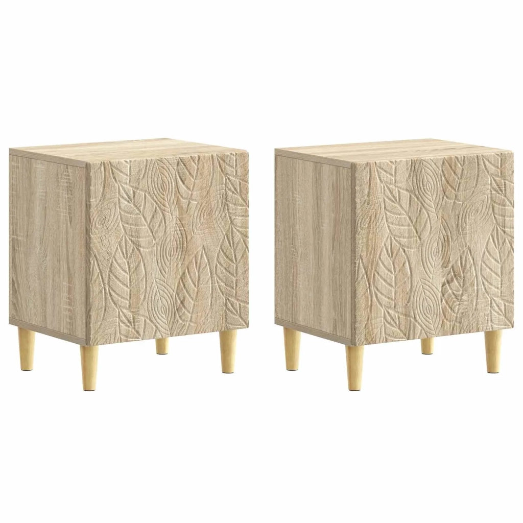 Comodino 2 pz Rovere Sonoma 43 x 34,5 x 50 cm 895030