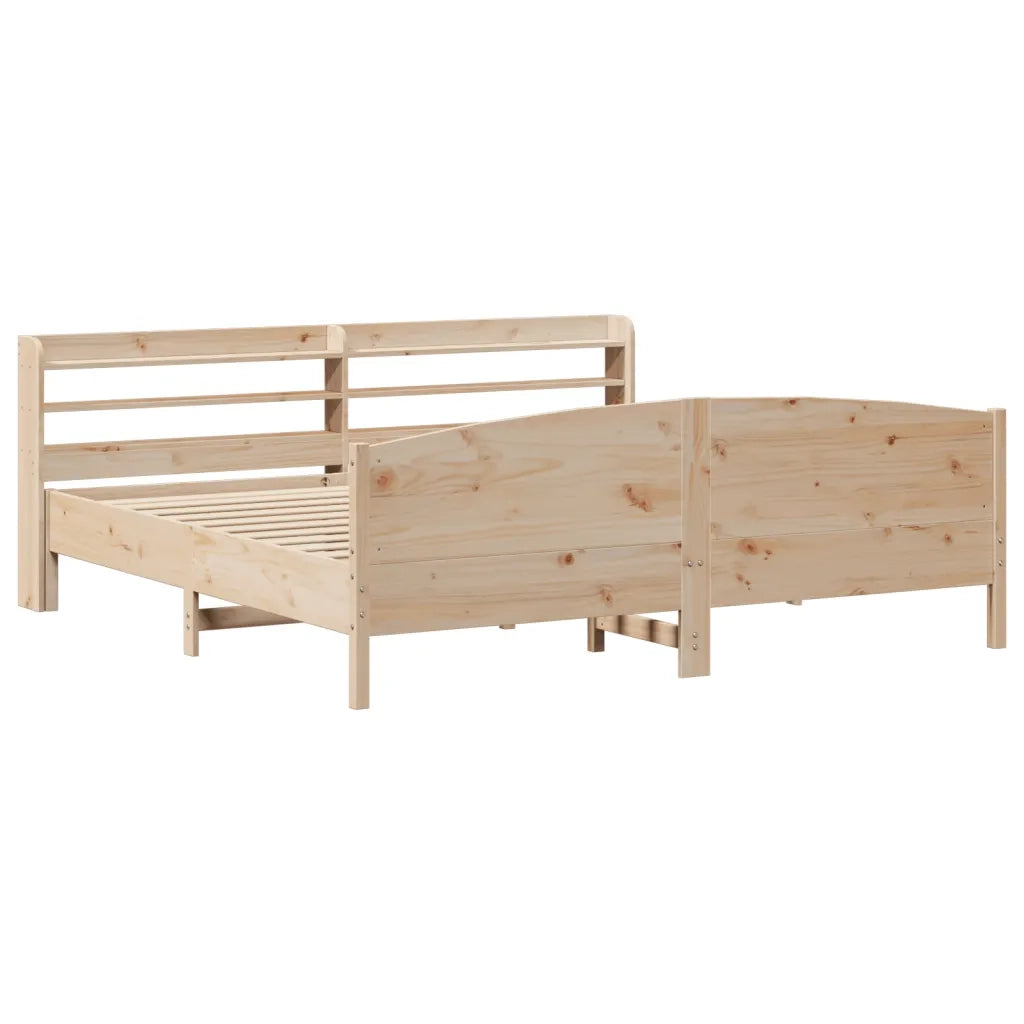 Letto senza Materasso-Struttura Letto 180x200 cm in Legno Massello di Pino 722794