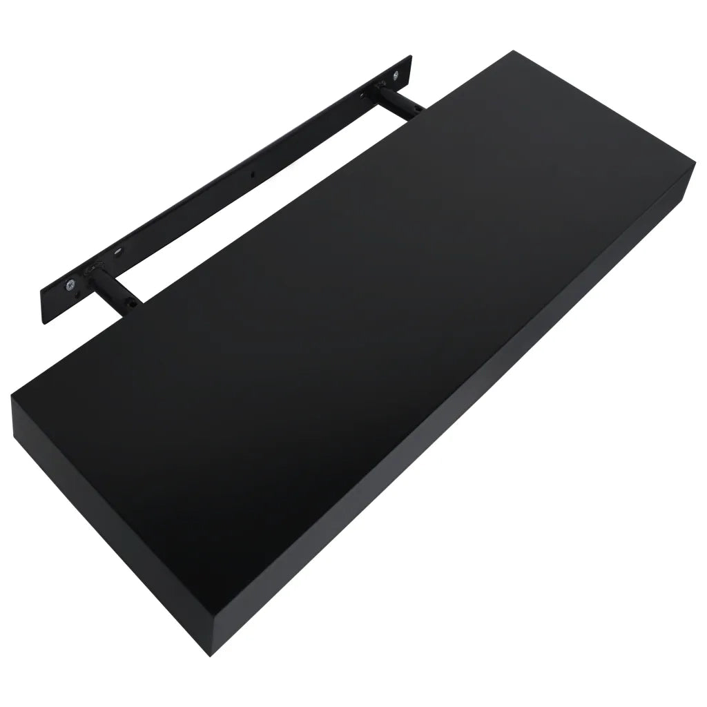 Mensole a Muro Galleggianti 2 pz Nere 40x20x3,8 cm 288200