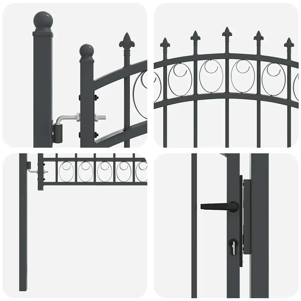 Cancello della recinzione con punte EMMEN 150 x 100 cm CFW5488472