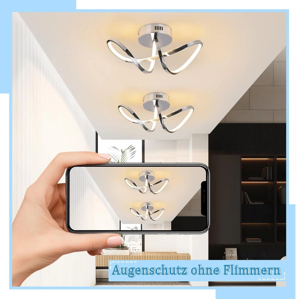 ZMH Lampada da soffitto plafoniera LED moderna 12W 3000K per soggiorno camera letto