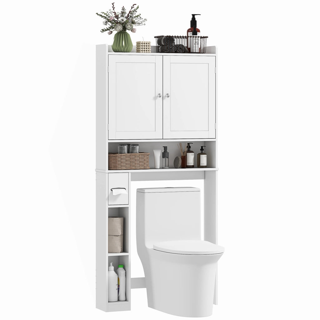 Mobile Bagno 2 Ante 80x19.5x170cm ¨C zephmum ¨C Bianco
