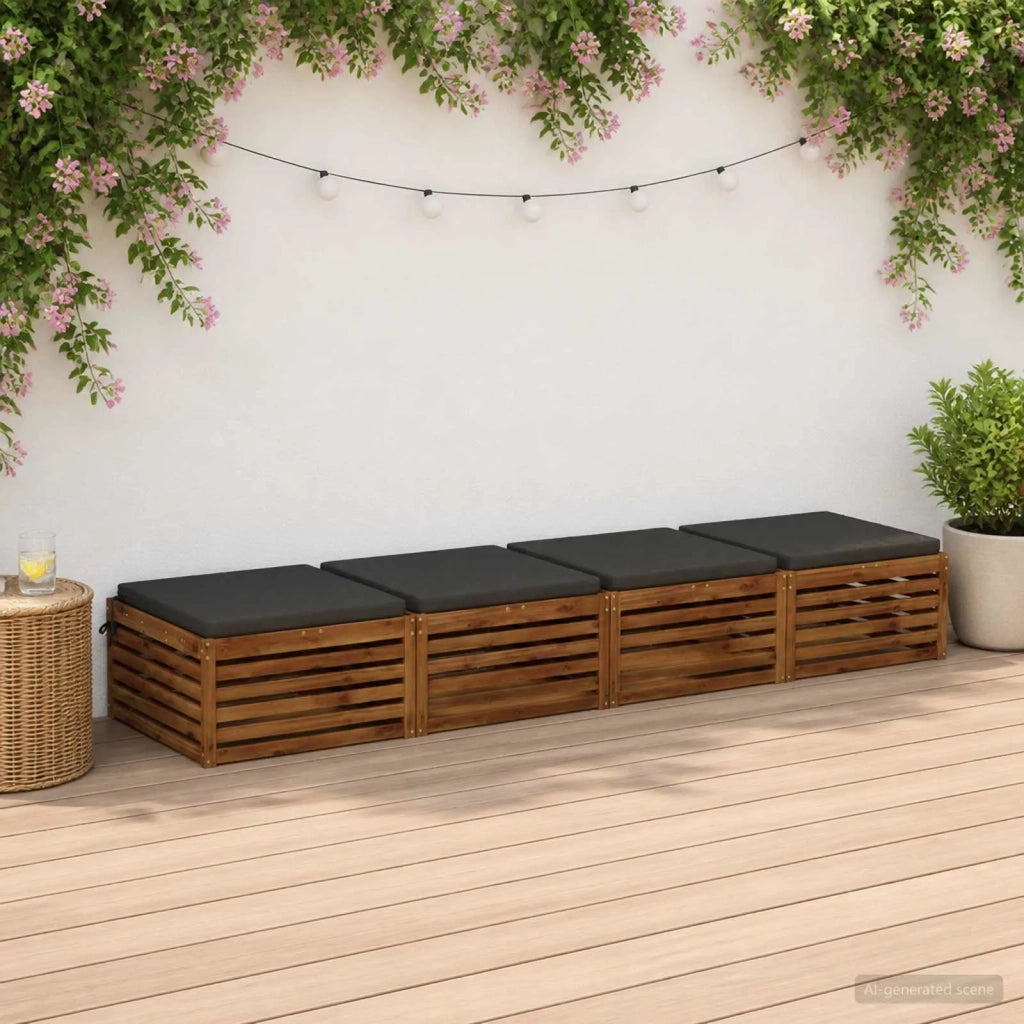 Cuscini per Sedia in 4 Pezzi SOEST 4 pz 100% Poliestere 944836