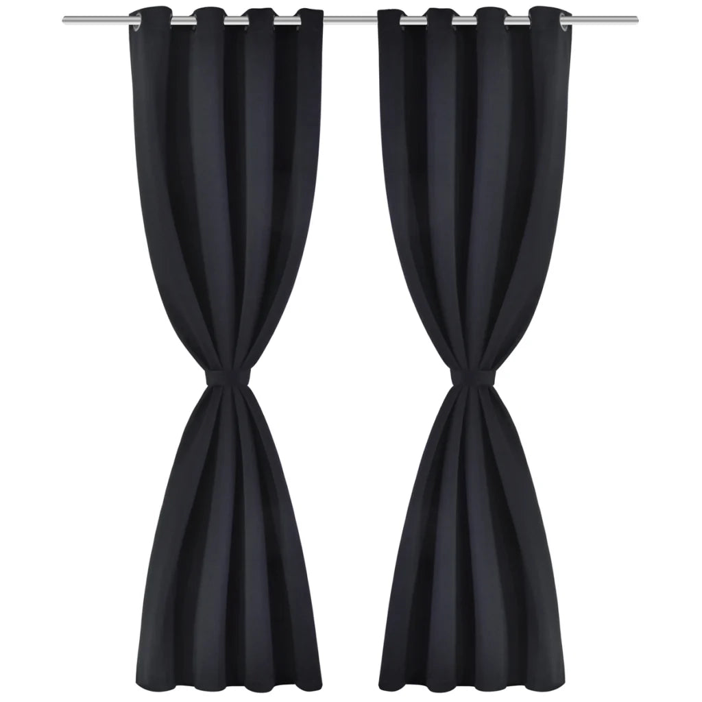 Set di 2 tende oscuranti con occhielli in metallo 135x245cm decorazione per finestra 4002022