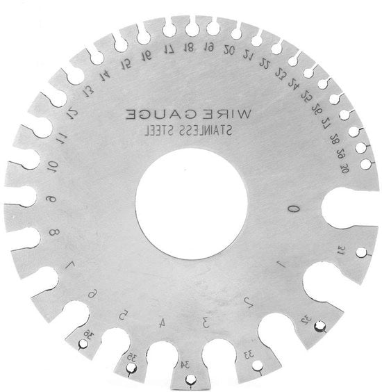 Draadmeter in acciaio inossidabile AWG/SWG per cavi a doppia faccia con funzione di tester e livella