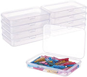 Scatole di Stoccaggio - 10 Pack - 13x8.5x2cm - Plastica - Coperchi - Per Collane/Accessori - Efficienti e Pratiche - Contenitori di Stoccaggio