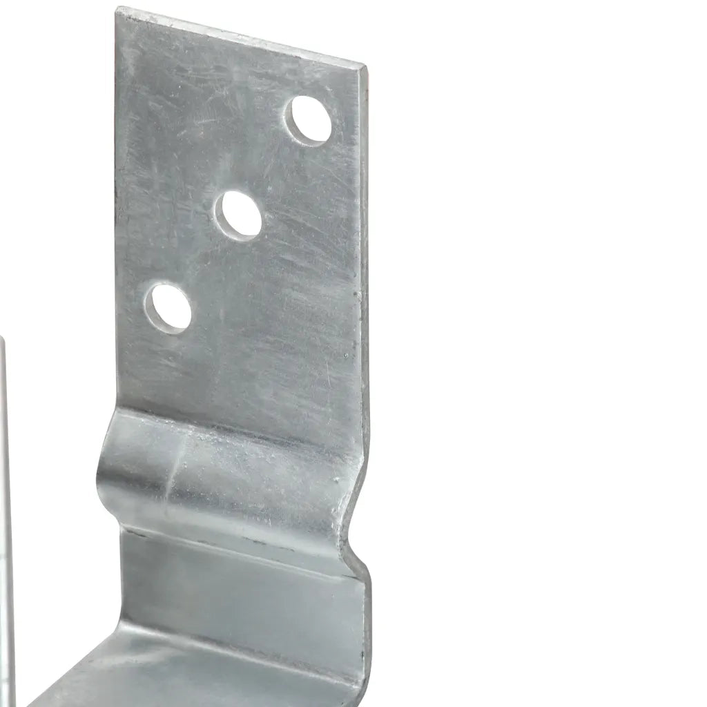 Picchetti per Recinzione 12pz Argento 12x6x15cm Acciaio Zincato 145340