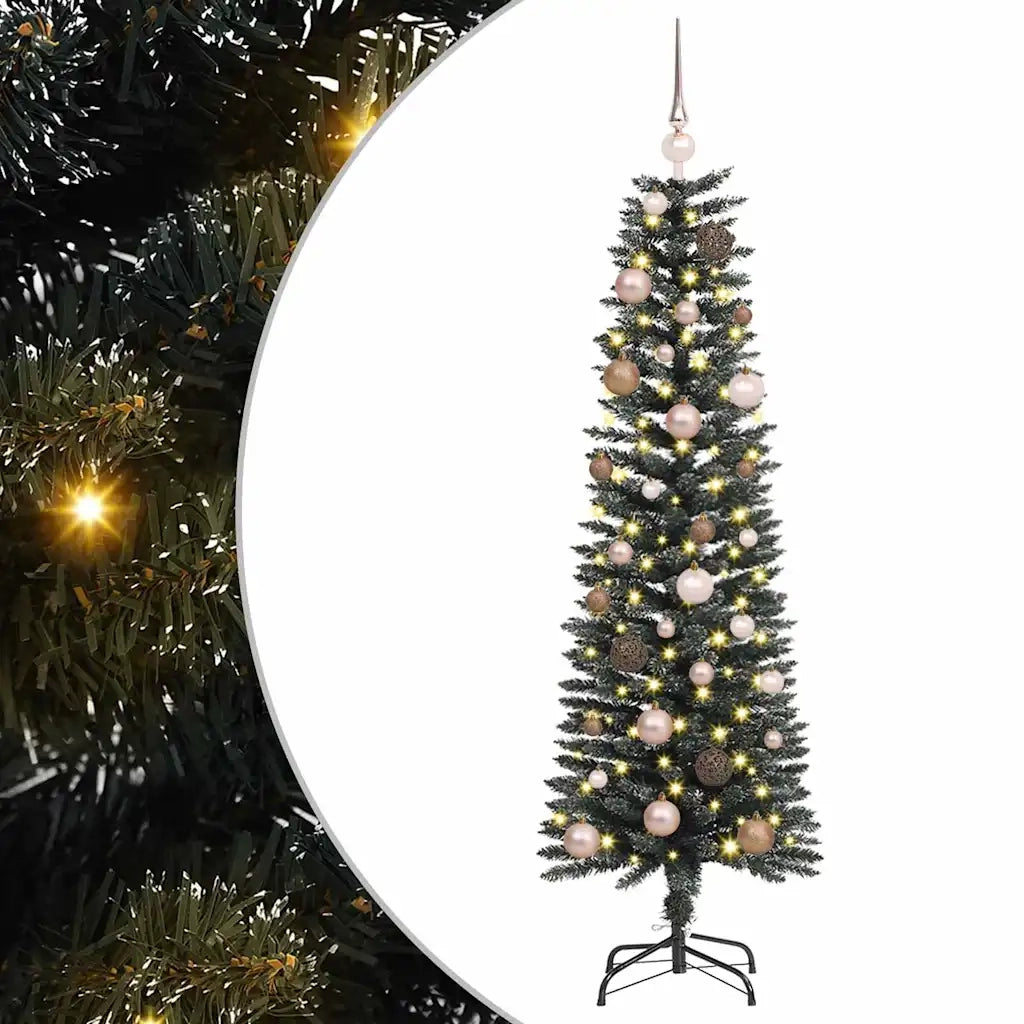 Albero di Natale | Decorazioni natalizie artificiale con 150 LED Verde 150 cm