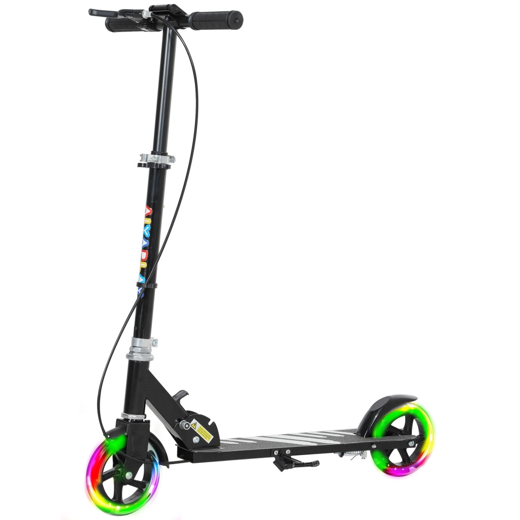 Trottinette per bambini con ruote LED ¨C zephmum ¨C regolabile in altezza, nero