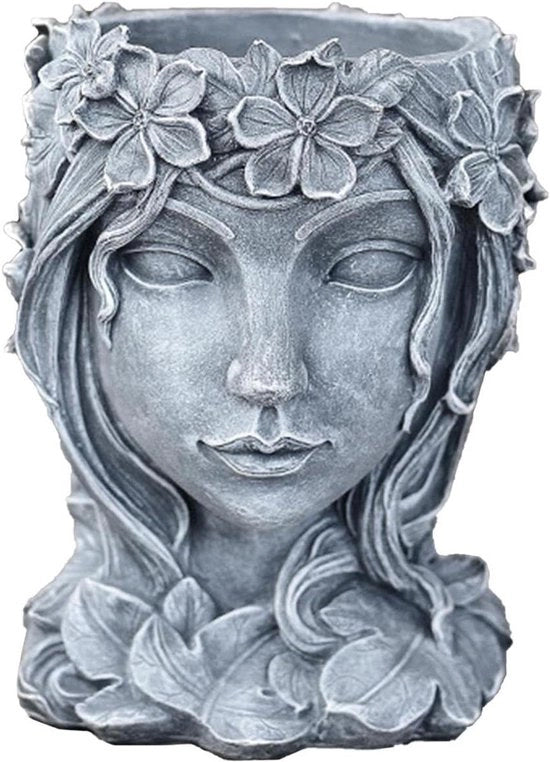 Pianta di piante grasse femminile - Creativa vaso per ufficio domestico - Grigio - Hars