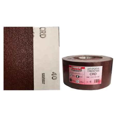CARTA ABRASIVA 'CRD' Grana 120 - rotolo mm 115x100 mt - 100 metrilineari- IMPERIAL ABRASIVI