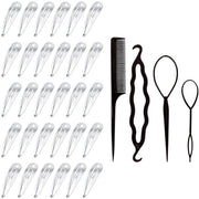 Spille per capelli 30 pezzi - Argento - Spille per capelli a spirale 4 pezzi - Spille per capelli in metallo - Strumenti per capelli - Materiale duraturo - Ferri per capelli
