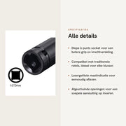 Slitta a 18mm con 6 punte - 1/2 pollice di diametro di trasmissione - Slitta in acciaio CR-V trattato termicamente - Resistente alla corrosione - Lunghezza 78mm - Busse