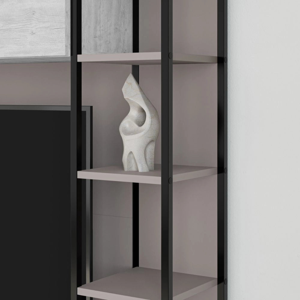 Parete Attrezzata Soggiorno 260 cm in MDF Tronador Light Mocha