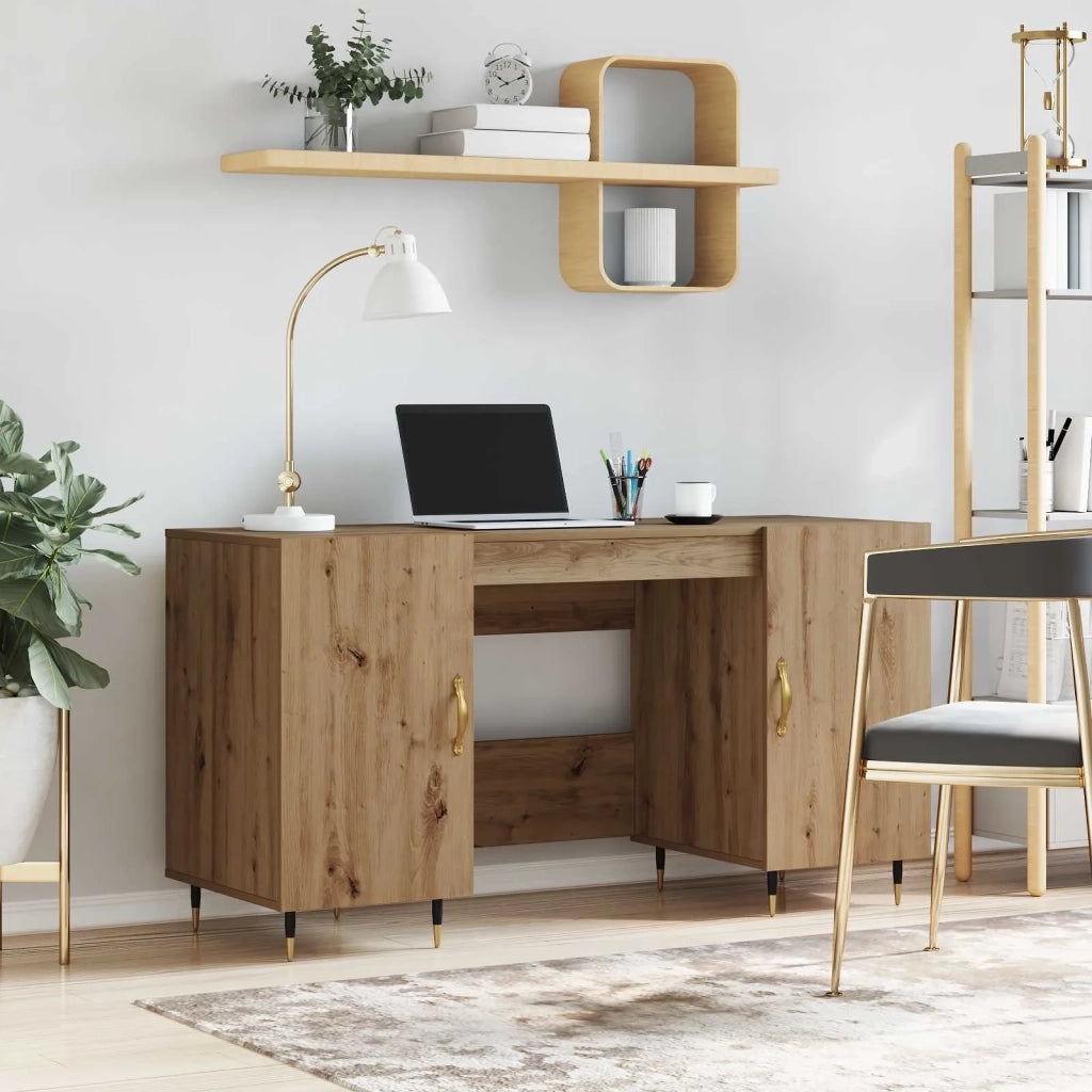 Scrivania rovere artigianale 140 x 50 x 75 cm Legno multistrato 879523
