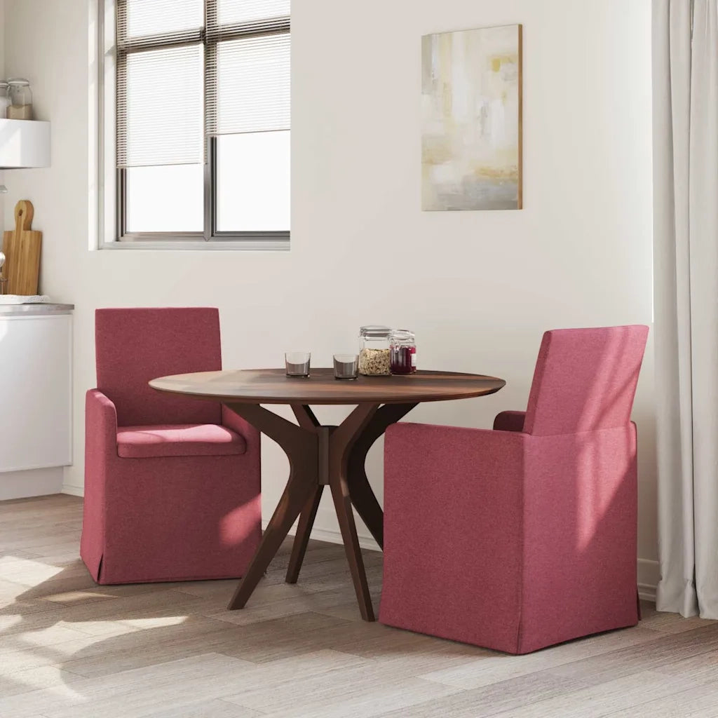 Sedie da pranzo 2 pz | Sedie da cucina Rosso vino 57 x 67 x 95 cm Tessuto