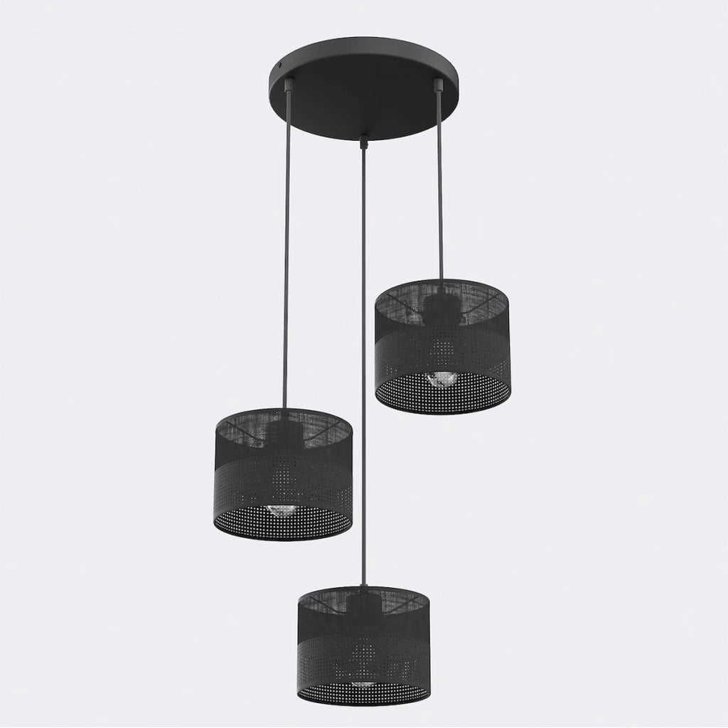 Lampada a sospensione Karbon in acciaio nero opaco