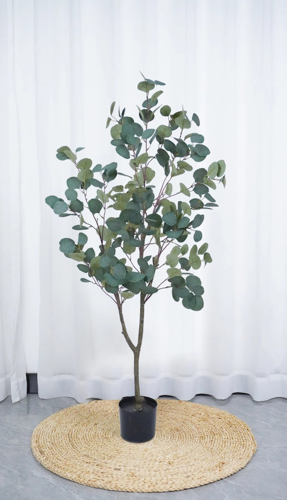 Pianta Finta Da Interno Artificiale Grandi Varie Altezze 100/150/180 Cm Artificiali Vari Modelli Modellabili Decorazioni Casa Ufficio - Albero di Eucalipto - Altezza 150cm