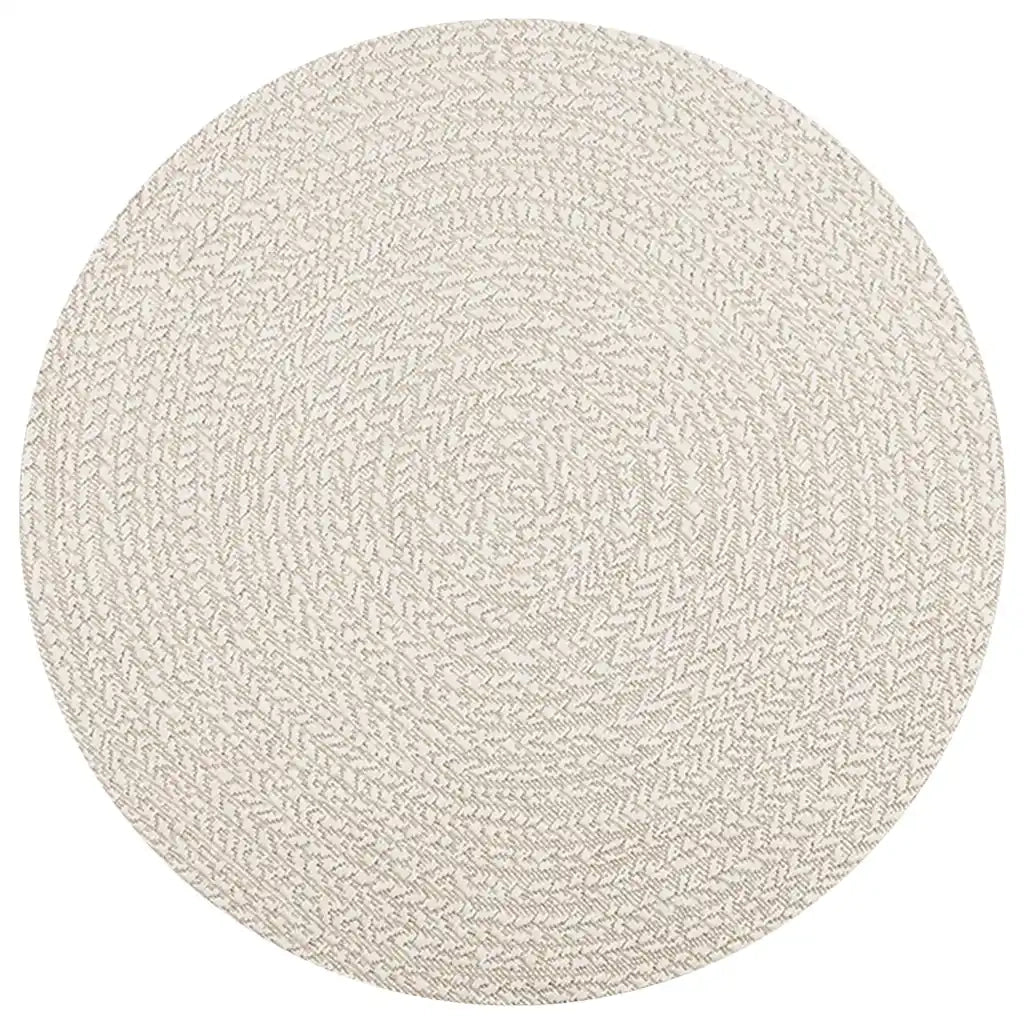 Tappeto ZIZUR Crema Ã˜ 120cm Aspetto Iuta per Interni ed Esterni