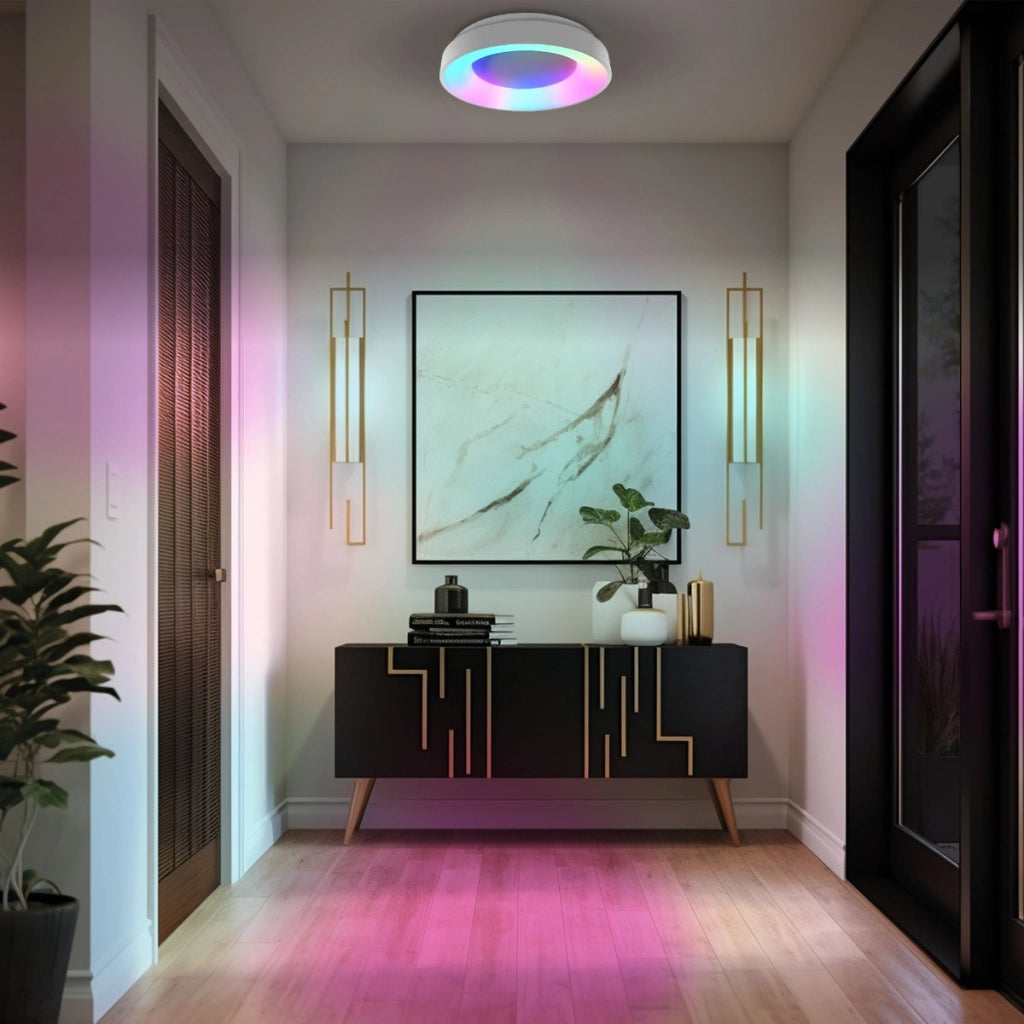 Plafoniera LED tonda bianca 72W 7500lm RGBW 45cm Videx