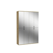 Armadio BODITE – 8 porte con specchi – Rovere chiaro – Eleganza e funzionalità