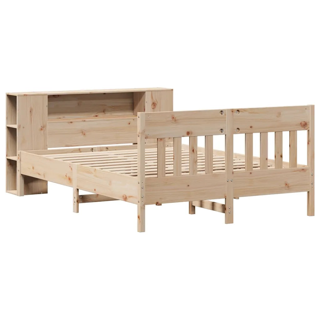 vidaXL Letto Libreria senza Materasso 135x190 cm in Legno di Pino