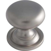 POMOLO OTTONE TORNITO SFERA PIANA 2460 - CROMO SATINATO MM 25X30- 5 pezzi