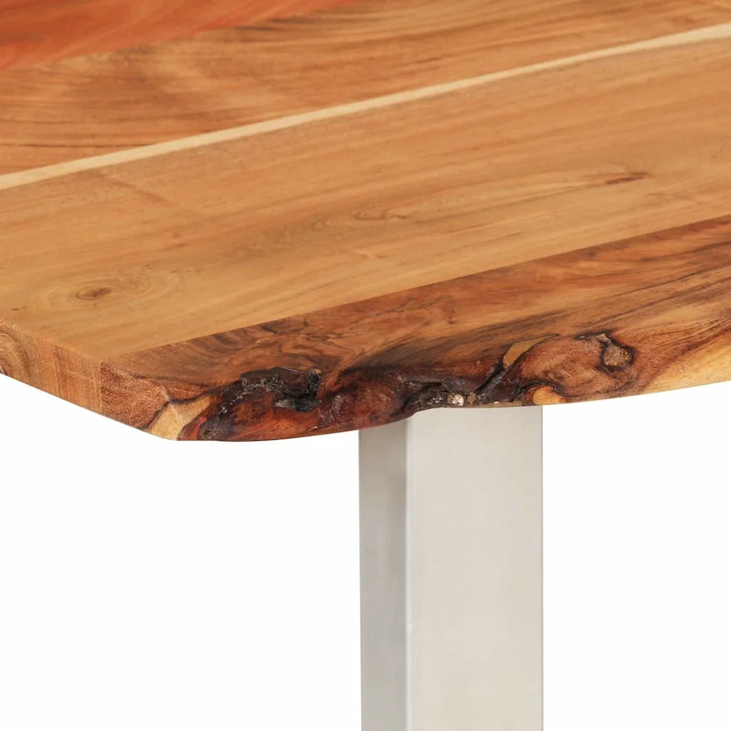 Tavolo da Pranzo 180x90x76 cm in Legno Massello di Acacia