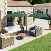 Ombrellone Doppio con Palo in Acciaio Verde 600x300 cm 312554